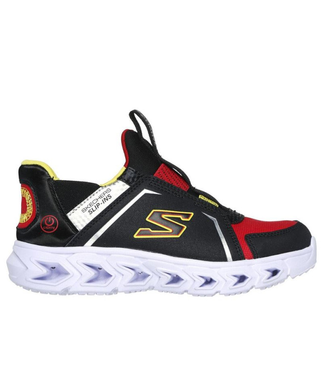 Chaussures Skechers Hypno-Flash 2.0 - Br Enfant Noir/Rouge/Jaune