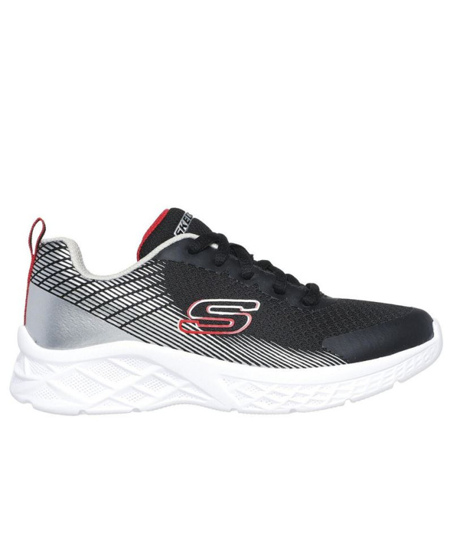 Sapatilhas Skechers Microspec Ii - Vovri Menino Preto/Cinza/Vermelho