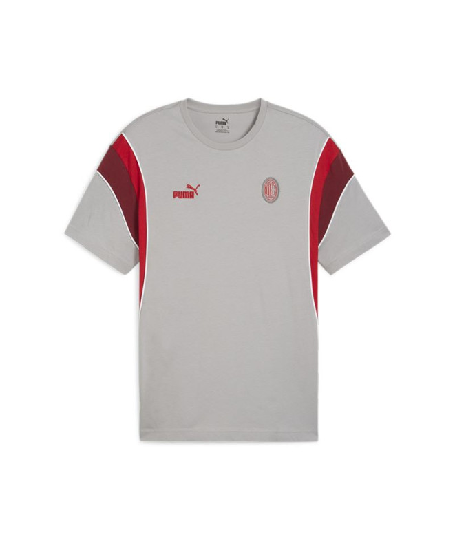 Camiseta by Futebol Puma AC Milan FtblArchive Concrete Grey Homem