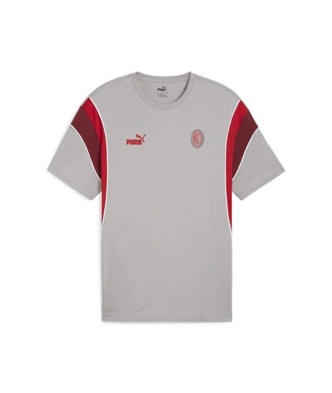 Camiseta Futebol by Puma AC Milan FtblArchive Concrete Grey Homem