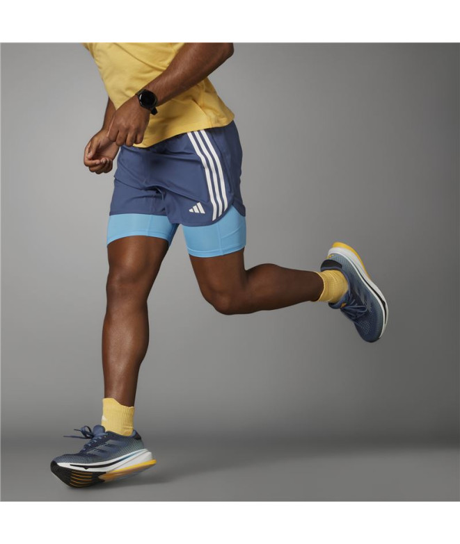 Pantalons by Running adidas Own The Run 3 Bands 2In1 S Homme Blue