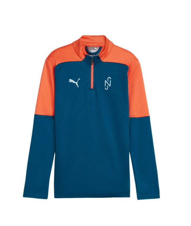 Moletom Futebol Infantil por Puma Neymar Creativity Azul Laranja