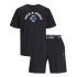 Conjunto Set Jack & Jones Jactheo Ss Tee And Shorts Preto
