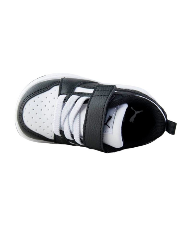 Sapatilhas Puma Rebound V6 Infantil Branco Preto