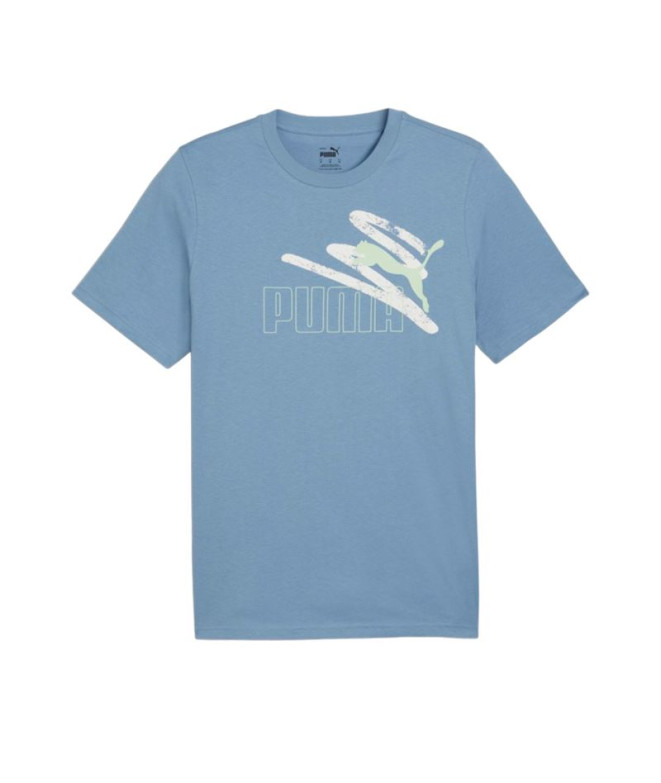 Camiseta Puma ESS+ AB Azul verão Homem