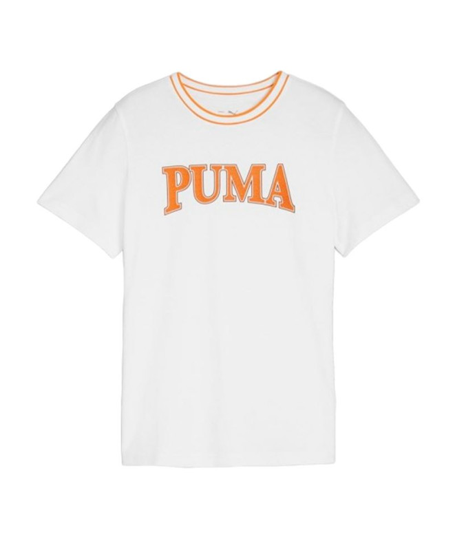 Camiseta Puma QUAD B Branco Infantil