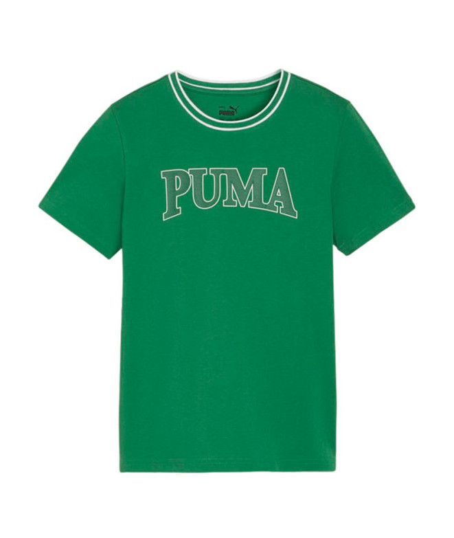 Camiseta Puma QUAD B Verde Infantil