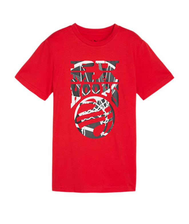 Camiseta Puma Basketball Blueprint Infantil Rojo