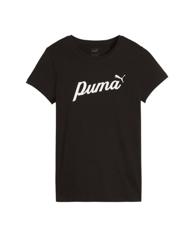 Camiseta Mulher Puma Essentials+ Script Preto