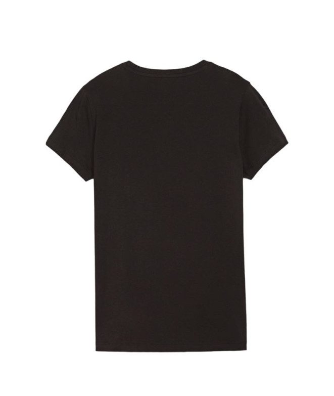 Camiseta Puma Essentials+ Script Mujer Negro