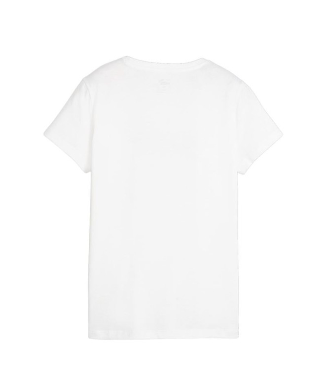 Camiseta Puma Essentials+ Script Branco Mulher