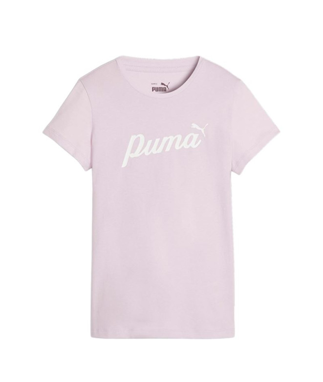 Camiseta Puma Essentials+ Script Mulher Lilás