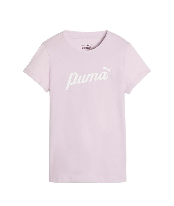 Camiseta Mulher Puma Essentials+ Script Lilás