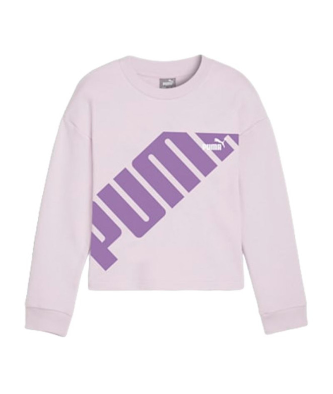 Moletom Infantil Puma Power Crew Lilás