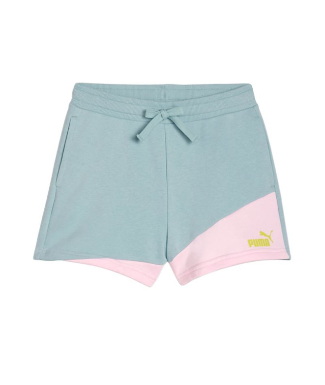 Calça Puma Power Colorblock Infantil Turquesa