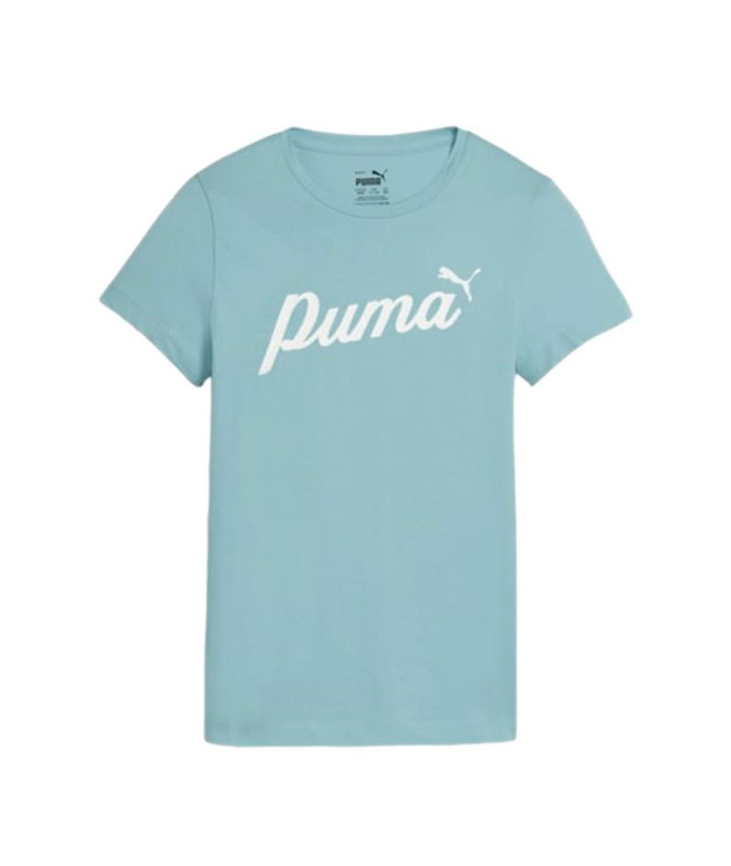 Camiseta Infantil Puma Essentials+ Script Lilás