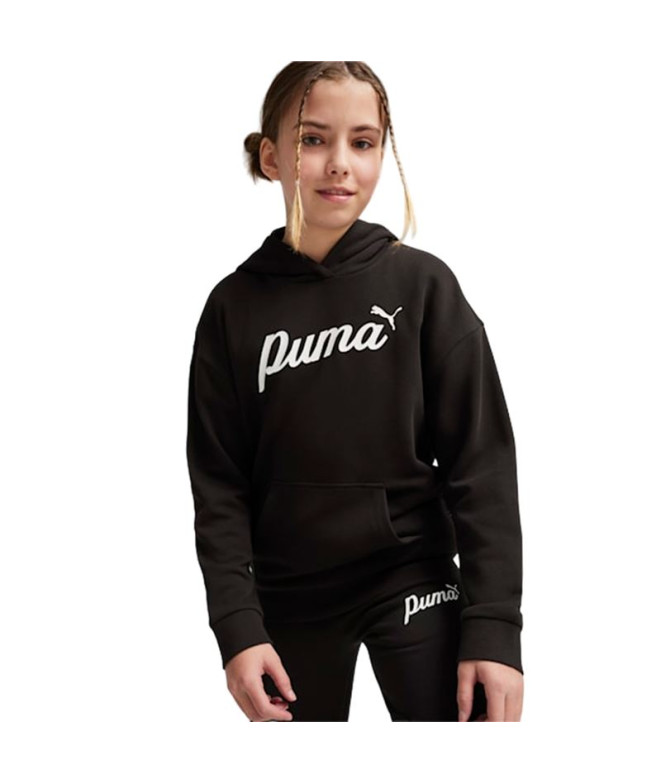 Sudadera Puma Essentials+ Script Infantil Negro