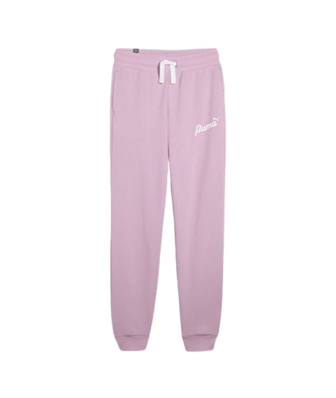 Calça Infantil Puma Essentials+ Script Lilás