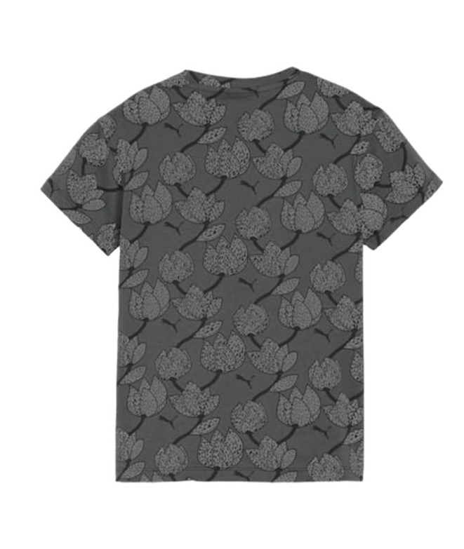 Camiseta Puma Essentials+ Blossom AOP Infantil Gris