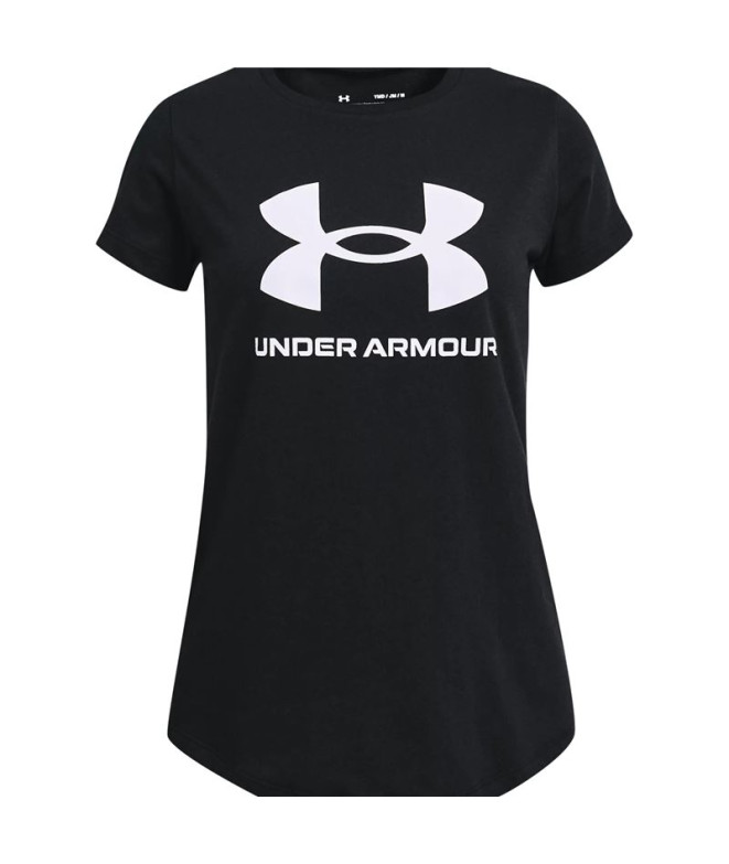 Camiseta de fitness Under Armour Live Sportstyle Graphic Negro/Blanco Mujer