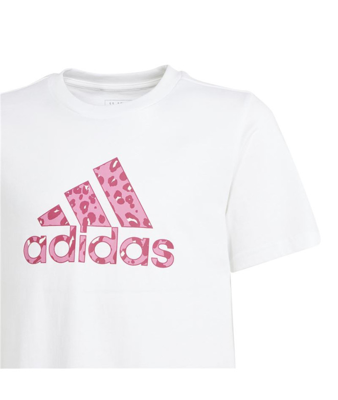 Camiseta adidas G Animal Menina Branco