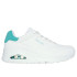 Chaussures Skechers Uno - Pop Back Femme Blanc Bleu