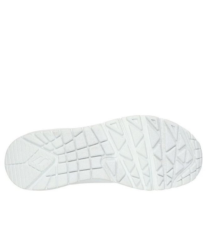 Chaussures Skechers Uno - Pop Back Femme Blanc...