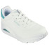 Chaussures Skechers Uno - Pop Back Femme Blanc Bleu