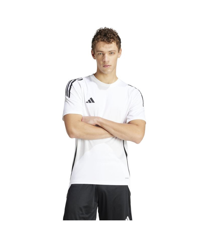 Camiseta de Futebol adidas Tiro24 Homem Blanco