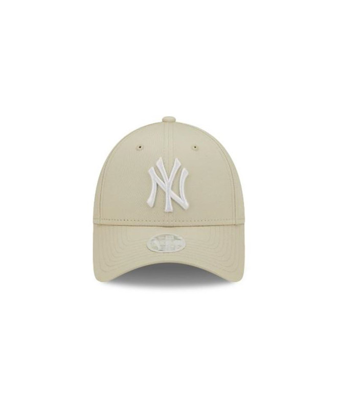 Casquette New Era New York Yankees League Essential Beige 9FORTY Femme