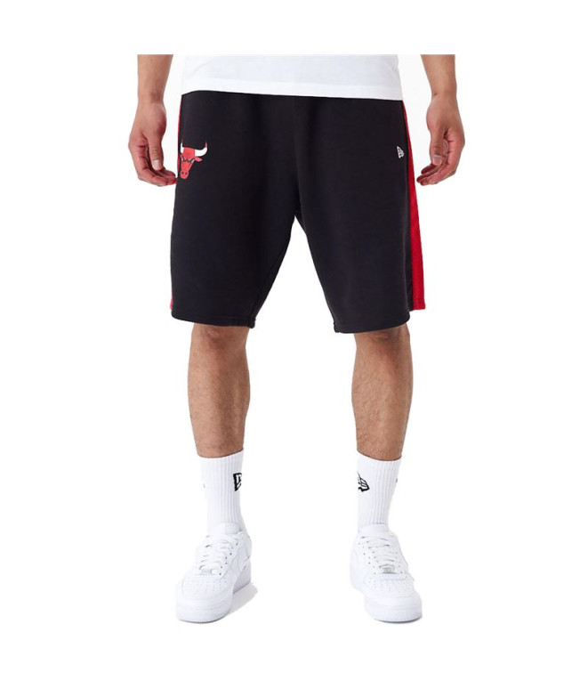 Calça New Era NBA Oversized Panel Chicago Bulls Preto Homem