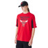 Camiseta New Era Nba Panel Oversized Chicago Bulls Rojo Hombre