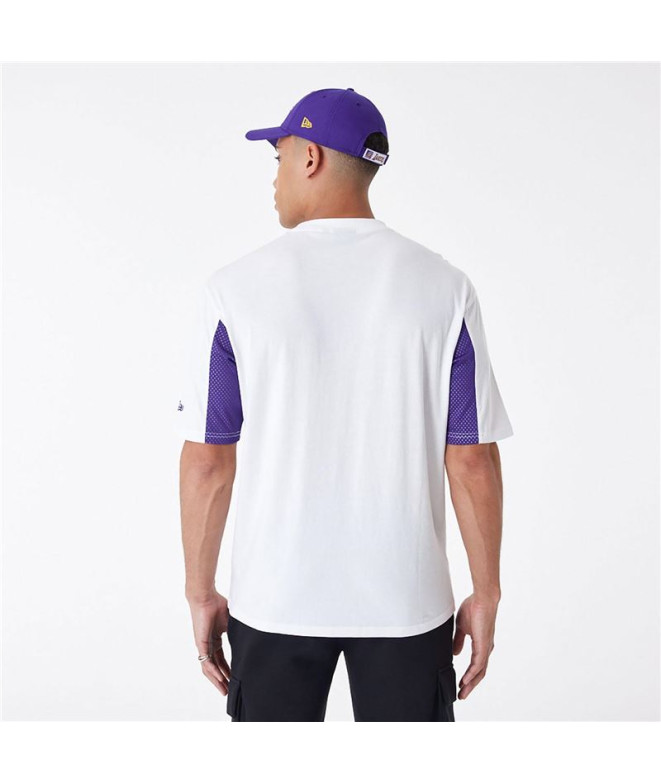 Camiseta New Era NBA Panel Oversized LA Lakers...