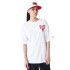 Camiseta New Era Nba Script Oversized Chicago Bulls Branco Unissex