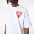 Camiseta New Era Nba Script Oversized Chicago Bulls Branco Unissex