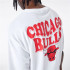 Camiseta New Era Nba Script Oversized Chicago Bulls Branco Unissex