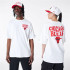 Camiseta New Era Nba Script Oversized Chicago Bulls Branco Unissex
