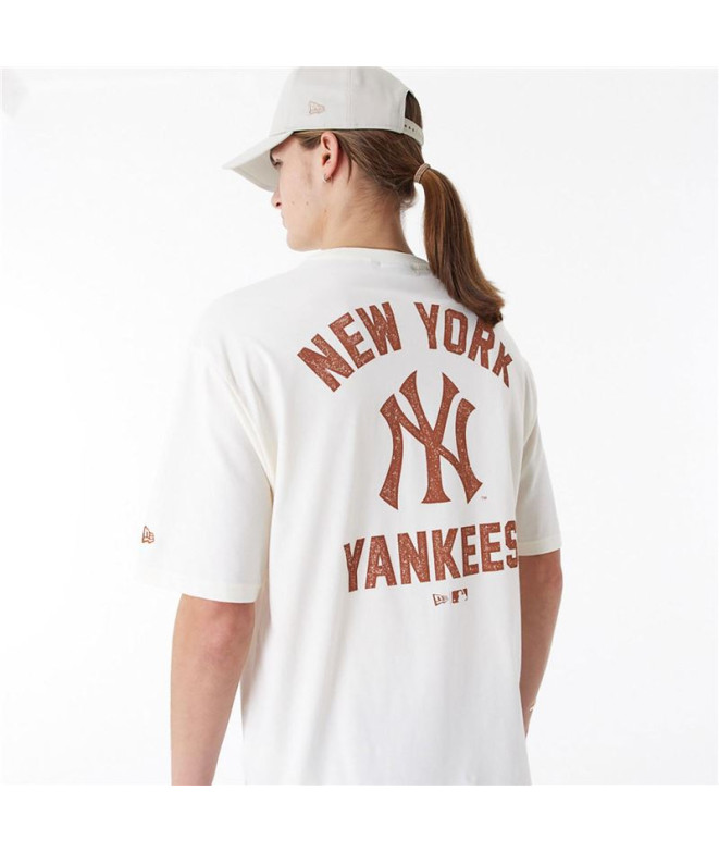 Camiseta New Era Mlb Wordmark Oversized New...