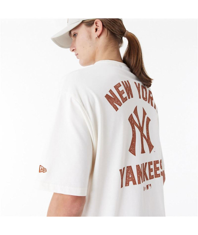 Camiseta New Era Mlb Wordmark Oversized New...