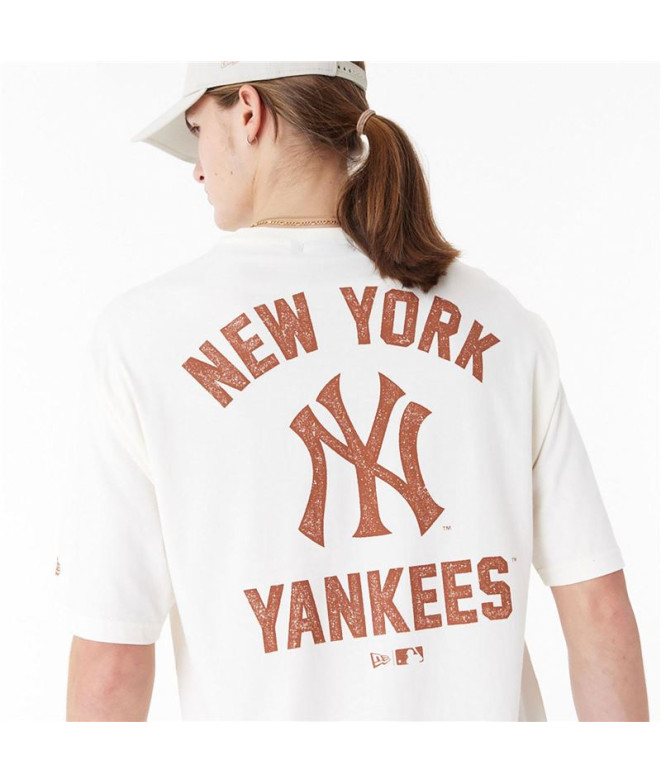 Camiseta New Era Mlb Wordmark Oversized New...