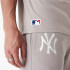 Camiseta New Era Roupa de cama de malha Oversized New York Yankees Bege Unissex