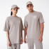 Camiseta New Era Roupa de cama de malha Oversized New York Yankees Bege Unissex