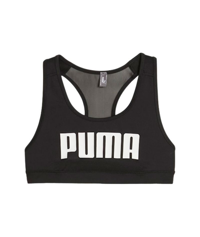 Sujetador deportivo de Fitness Puma 4 KEEPS Mujer Negro Blanco