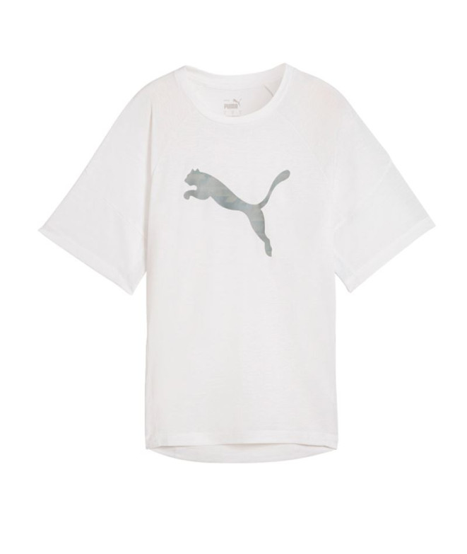 Camiseta Puma Evostripe Graphic Mulher branco