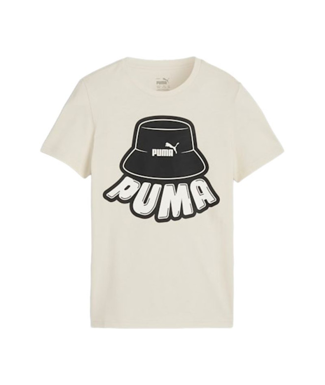 Camiseta Puma Essentials + MID 90s Graphic Infantil Blanco