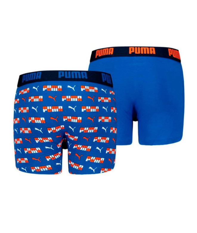 Cuecas Puma Printed 2P Infantil Azul combo
