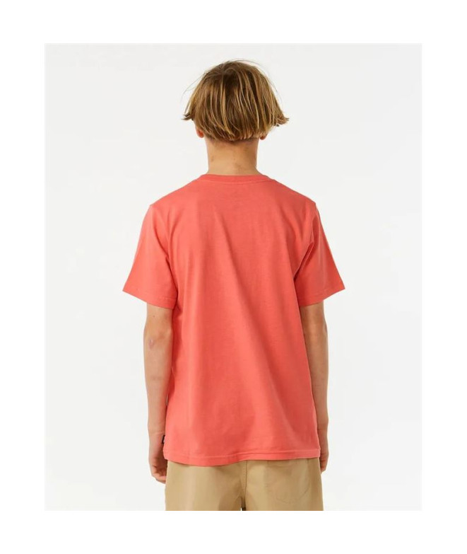 Camiseta Roja Estampado Espalda Niño