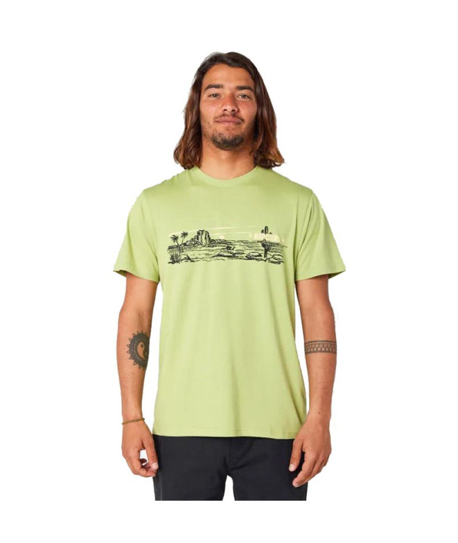 Camiseta Rip Curl Paradise Land Homem Cáqui