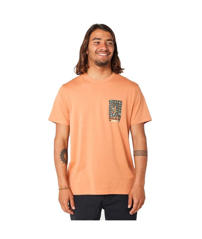 T-shirt Rip Curl Desti Animals Homme Coral