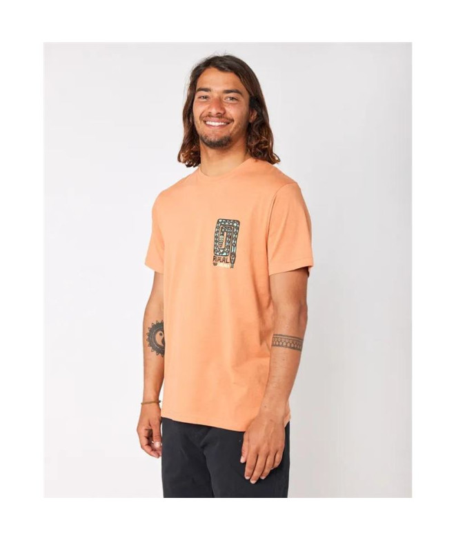 Camiseta Rip Curl Desti Animals Hombre Coral